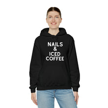 Load image into Gallery viewer, Nails &amp; Iced Coffee | Unisex Heavy Blend™ Hooded Sweatshirt
